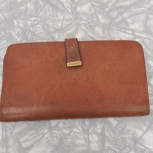 Vintage Coach Leather Checkbook Wallet
